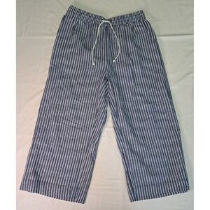 Beach Lunch Lounge Margot NWT M Blue/White Wide Leg Crop Minimalist Boho Chic